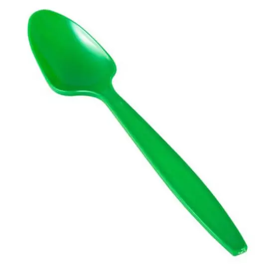 JAM Paper Green Big Party Pack Plastic Disposable Spoons, 100ct. {4}