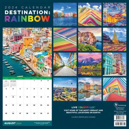 TF Publishing 2024 Destination: Rainbow Wall Calendar {3}