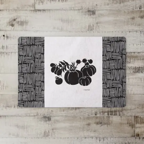 Block Print Tomatoes 27" x 18" Floor Mat {3}