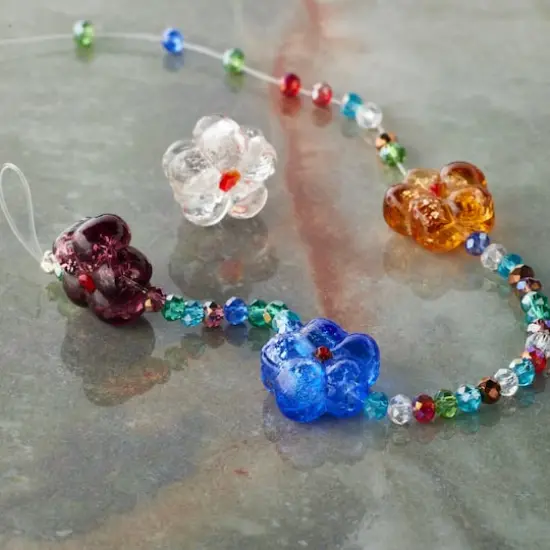 Multicolor Lampwork Glass Flower Beads by Bead Landing&trade; {3}