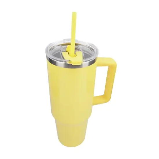 40oz. Neon Stainless Steel Insulated Tumbler by Celebrate It&trade; Yellow {3}