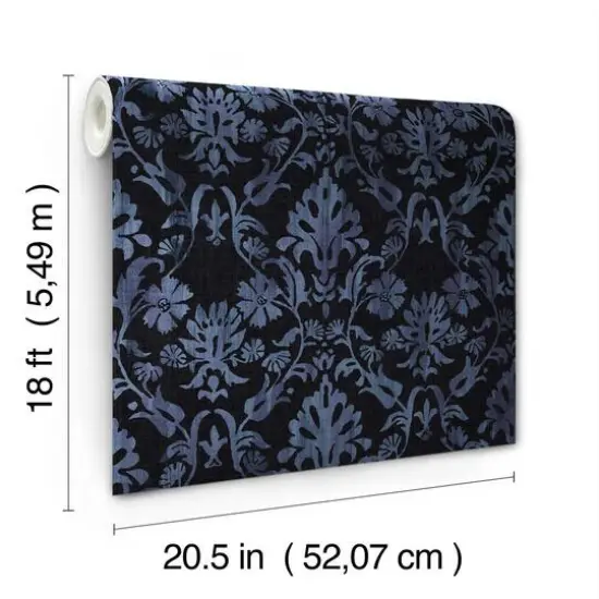 RoomMates Blooming Damask Peel & Stick Wallpaper Black {10}