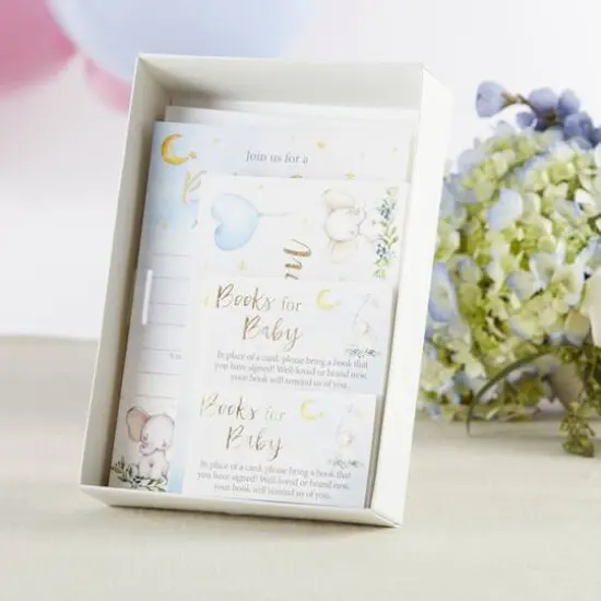 Kate Aspen&reg; Blue Elephant Baby Shower Invitation & Thank You Card Bundle {7}