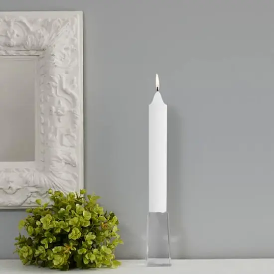 Root Candles 9" Unscented Grecian Collenette Taper Candles, 4ct. White {4}