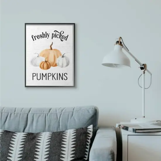 Stupell Industries Freshly Picked Pumpkins Print with Black Frame Wall Accent {3}