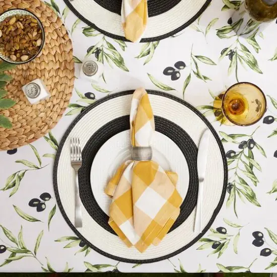 Olives Print Outdoor Tablecloth with Zipper, 60" Round {6}