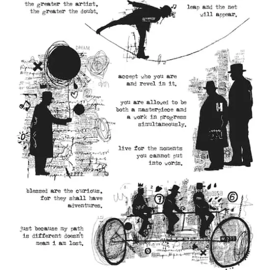 Stampers Anonymous Tim Holtz&reg; Theories Cling Stamps {3}