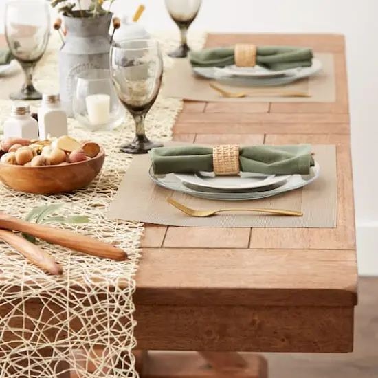 DII&reg; Vinyl Doubleframe Placemats, 6ct. Stone {4}