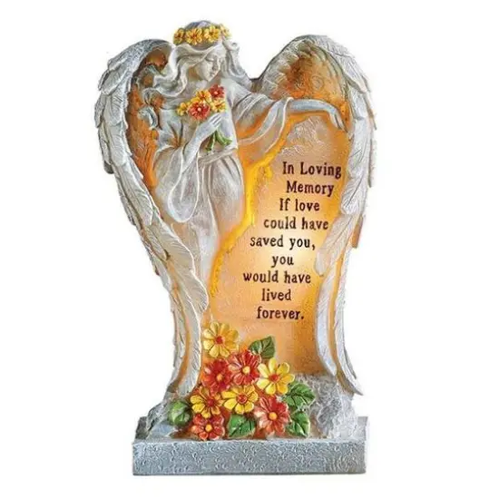 Santa's Workshop 10" Solar Remembrance Angel Figurine {1}