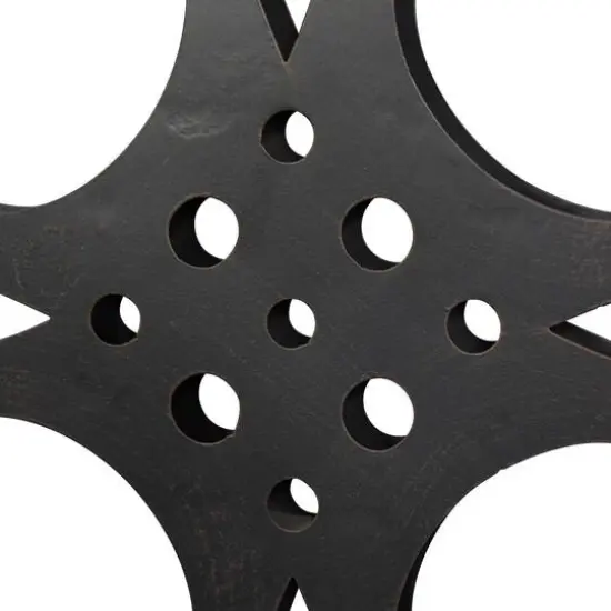 Gray Round Metal Industrial Wall D&eacute;cor {4}