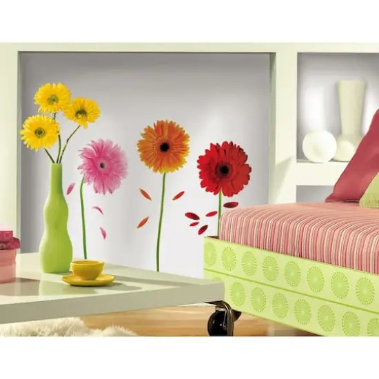 RoomMates Small Gerber Daisies Peel & Stick Wall Decals {3}
