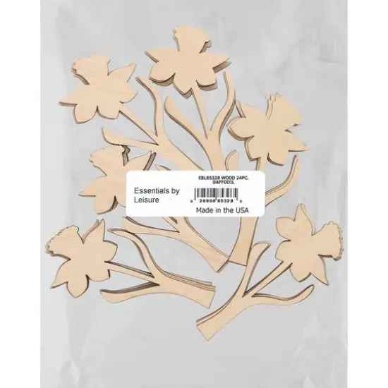 Essentials by Leisure Arts 4" Flat Wood Daffodil Shapes, 24ct. {3}