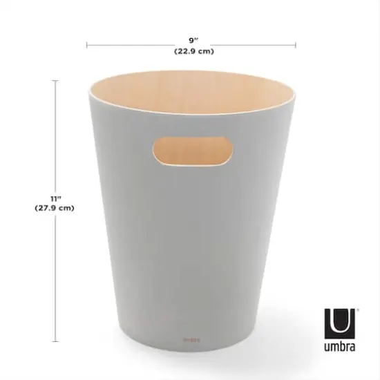 Umbra 2gal. Woodrow Trash Can Gray {6}