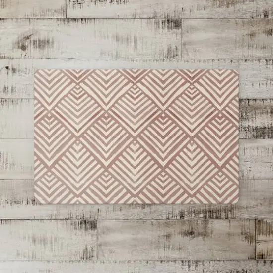 Watercolor Diamond Floor Mat Blush {3}