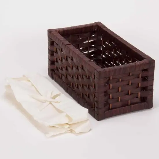 Household Essentials Brown Paper Rope Utility Basket Set with Cloth Liners {8}