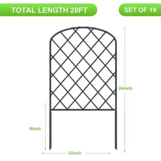 NEX&trade; Metal Rhombic Pet Guard & Garden Stake Fence, 19ct. {3}