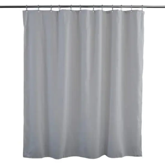 Elle D&eacute;cor Gray Jacquard Weave Diamond Design Shower Curtain {1}