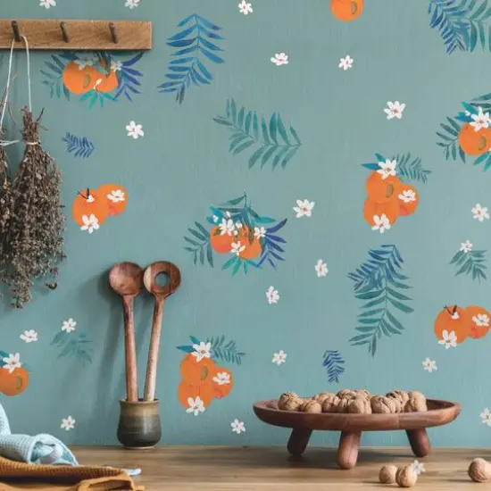 RoomMates Orange Blossom Peel & Stick Wall Decal Set {4}