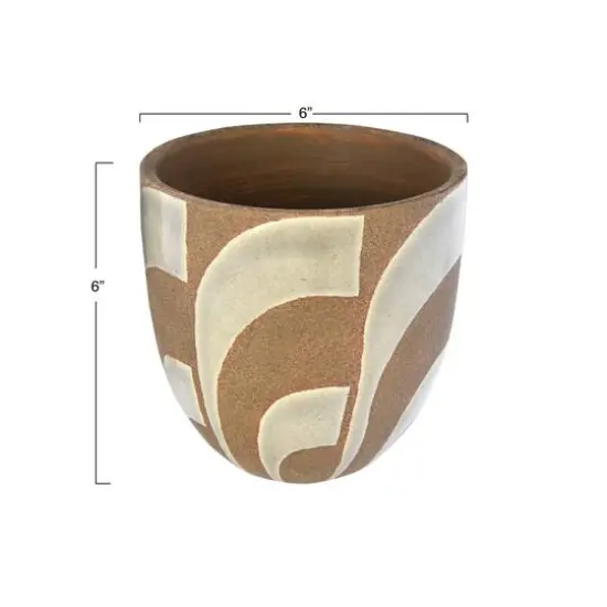 Hello Honey&reg; 6" Hand Painted Terracotta Planter {7}