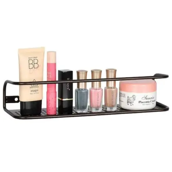 NEX&trade; Large Brown Wall-Mounted Spice Racks with Guard Rail, 4ct. {5}