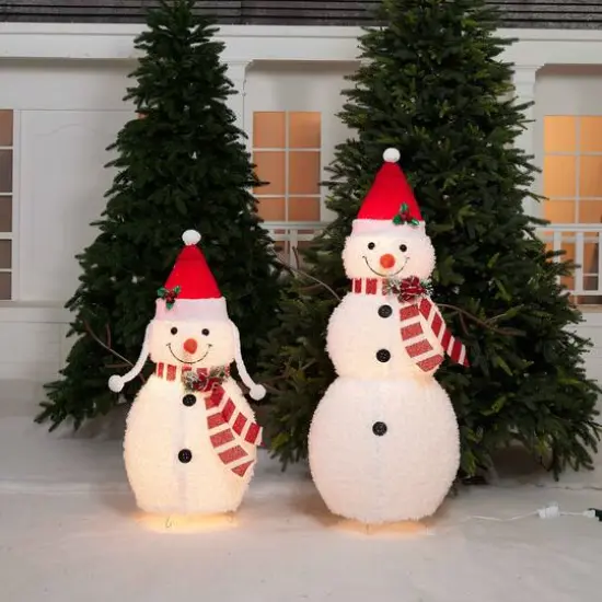 2-Piece Pop-Up Snowmen Sculpture Set {6}