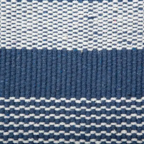 DII&reg; French Blue Cabana Stripe Recycled Yarn Rug, 2ft. x 3ft. {3}