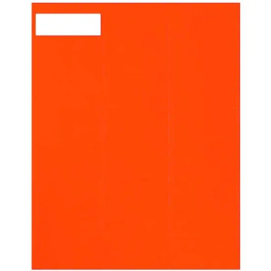 JAM Paper Circular Seal & Rectangular Mailing Address Label Combo Set Neon Deep Orange {5}