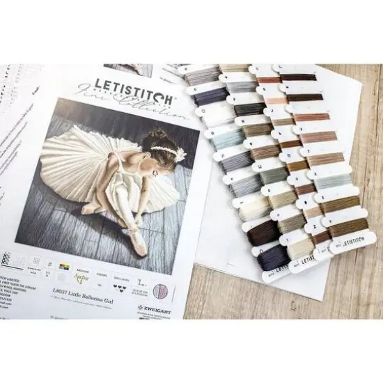 Letistitch Counted Cross Stitch Kit Little Ballerina Girl {7}