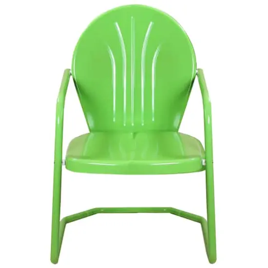 Lime Green Outdoor Retro Metal Tulip Armchair {2}