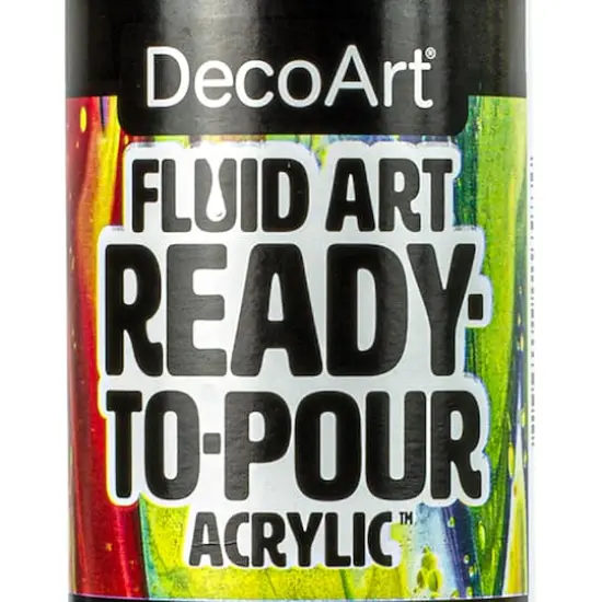 DecoArt&reg; Fluid Art Ready-to-Pour Acrylic&trade; Paint, 8oz. Jet Black {10}