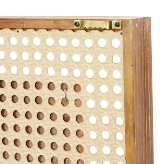 Set of 2 Brown Wood Farmhouse Wall Decor 16", 16" {6}