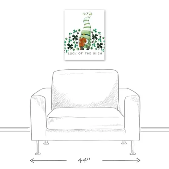 Leprechaun Clovers Canvas 16" x 20" Canvas Wall Art {6}