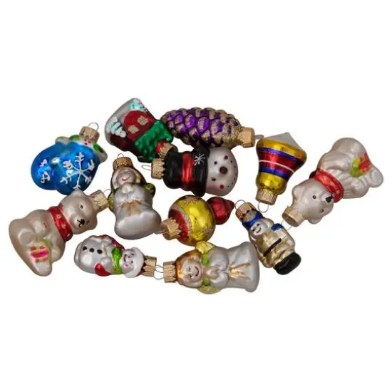 12ct. 2.25" 2-Finish Iconic Christmas Figurine Ornaments {4}