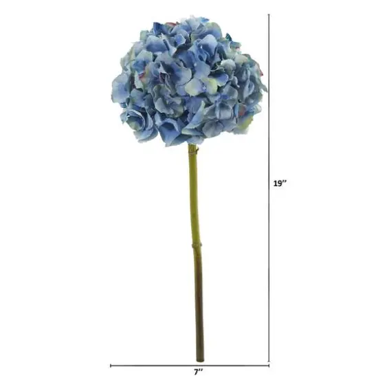 19" Hydrangea Stem, 6ct. Blue {3}
