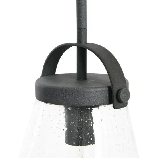 Hello Honey® Robert Stevenson Lighting Wesley Metal & Seedy Glass Ceiling Light Distressed Zinc {8}