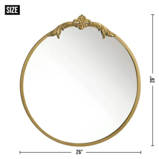 28" Ornate Gold Wall Mirror {3}