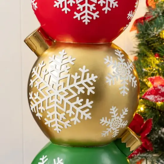 Glitzhome&reg; 36.25" Christmas Resin Stacked Ornament Porch Decor {6}
