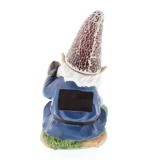 7" Gardening Gnome Solar Statue {7}