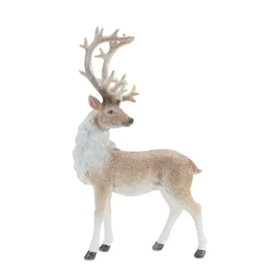 Glittered Holiday Deer Figurine Set {5}