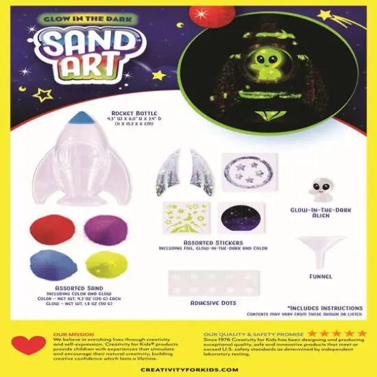 Creativity for Kids&reg; Rocket Glow in the Dark Sand Art {11}