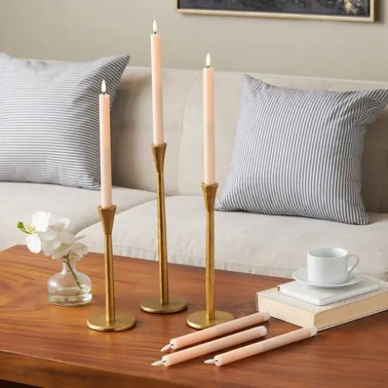 11" Flameless Wax Candles with Remote Control, 6ct. Pink {10}