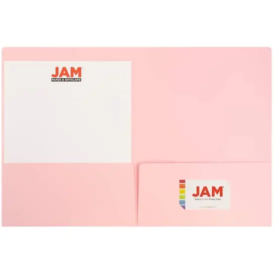 JAM Paper Premium Matte 2-Pocket Folders, 6ct. Baby Pink {5}