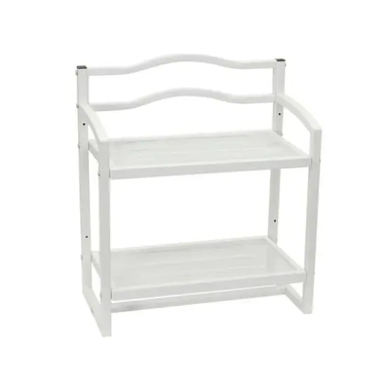 Household Essentials 20" Metal Wall Mounted Bathroom Storage Rack White {1}