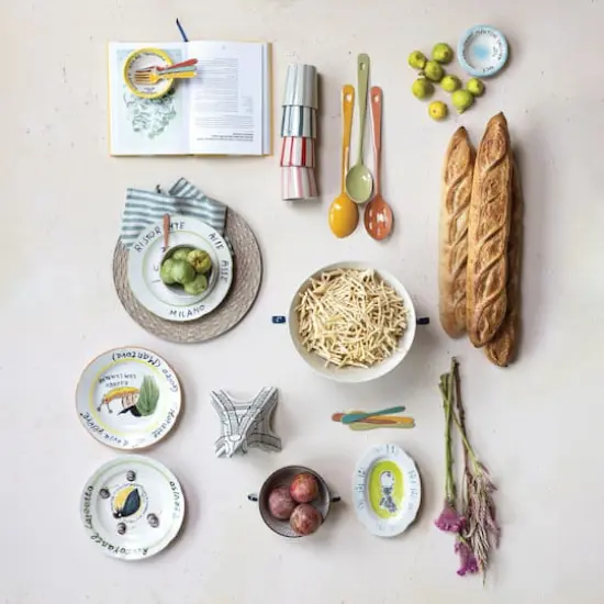 Hello Honey&reg; 10oz. Round Striped Stoneware Cups, 12ct. {10}