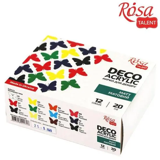 Rosa Talent Deco 12 Color Matte Acrylic Paint Set {1}