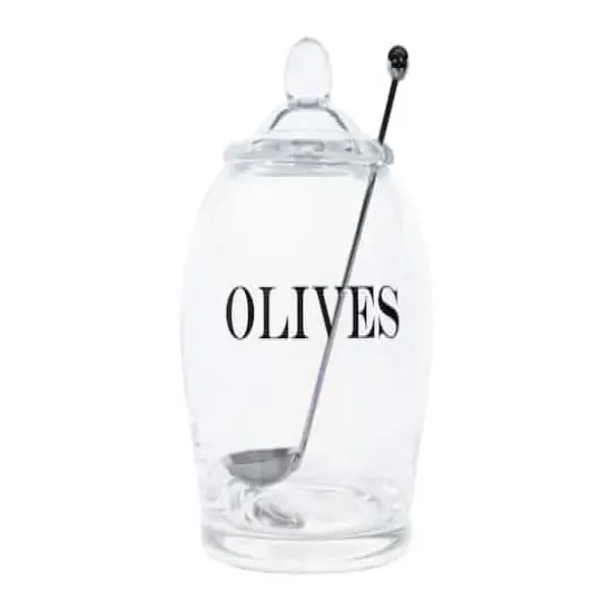 Hello Honey&reg; 5.5" Clear Glass Olive Jar with Lid Set {1}