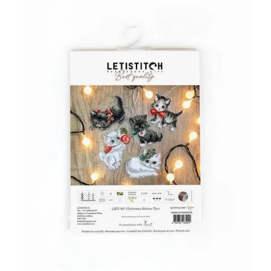 Letistitch Christmas Kittens Toys Counted Cross Stitch Kit {3}
