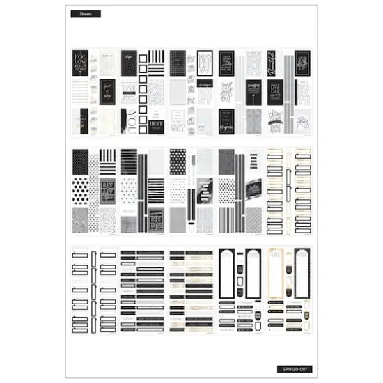 The Happy Planner&reg; Black & White Value Pack Stickers {3}