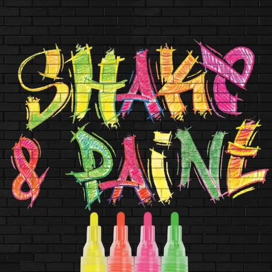 Faber-Castell 4 Color Neon Shake & Paint Acrylic Markers {8}