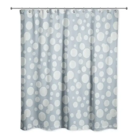 74" Bubbles All Over Shower Curtain Blue {1}